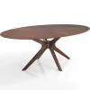 Tavolo ovale in legno Hubbard Walnut