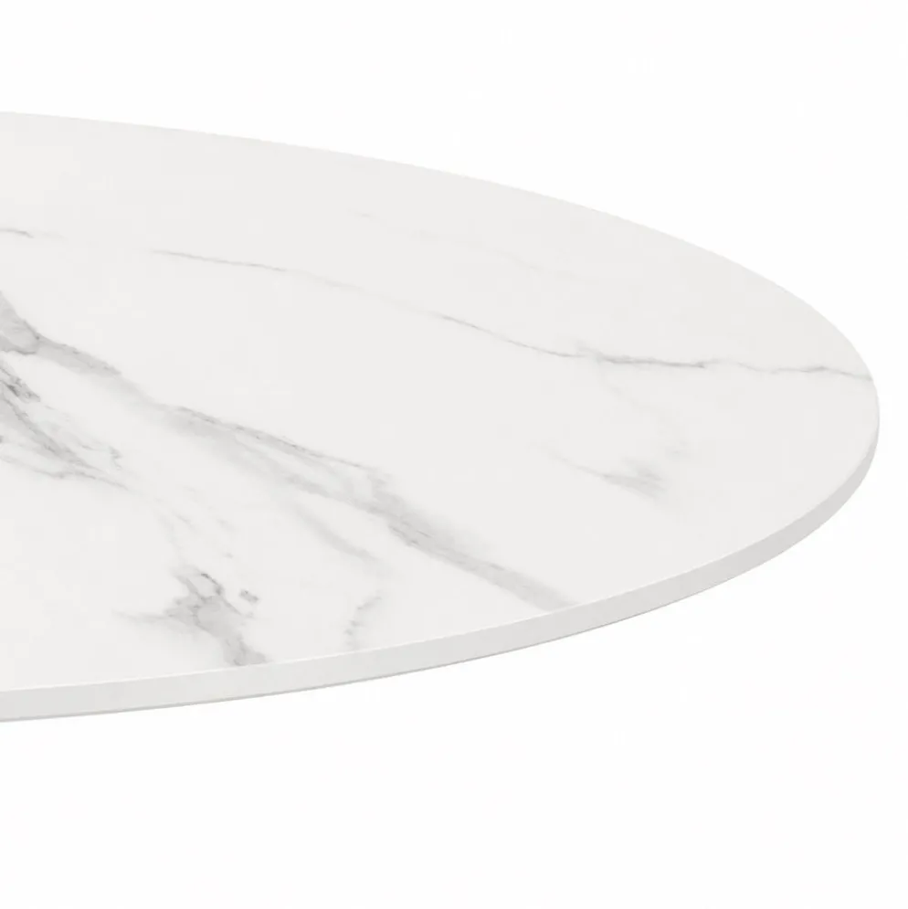 Tavolo rotondo Velor in ceramica e metallo