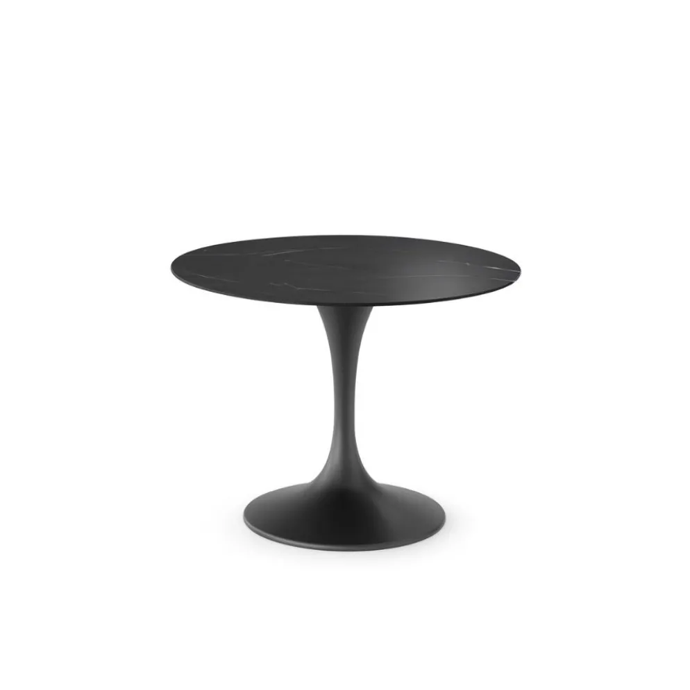 Tavolo rotondo Velor in ceramica e metallo