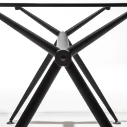 Tavolo scrivania in vetro e metallo Glam Noir
