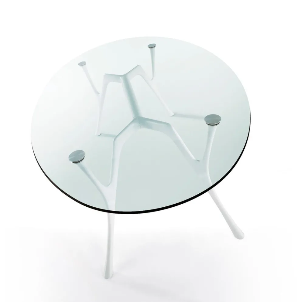 Tavolo scrivania ovale Perseo Glass