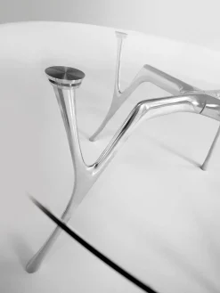 Tavolo scrivania rotondo Perseo Glass