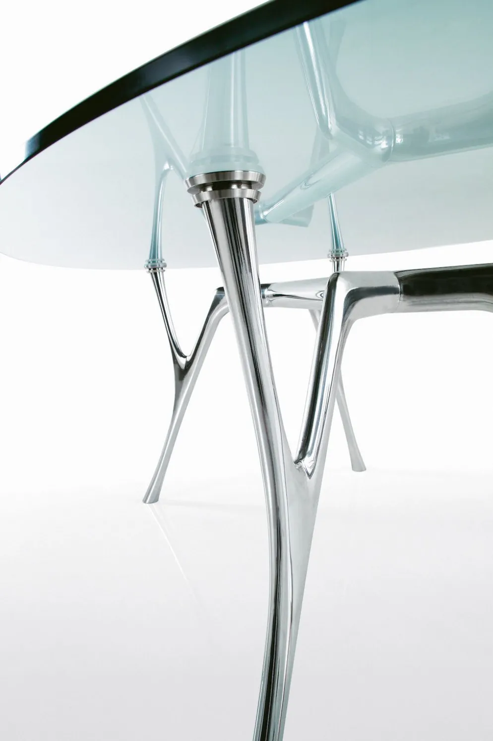 Tavolo scrivania rotondo Perseo Glass
