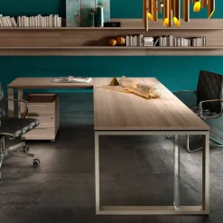 Valentia | Scrivania direzionale angolare Made in Italy