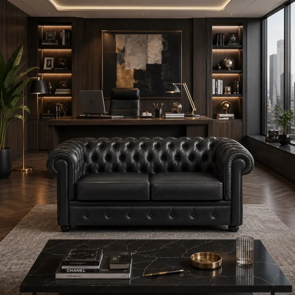 Windsor | Divano 2 posti in pelle Made in Italy