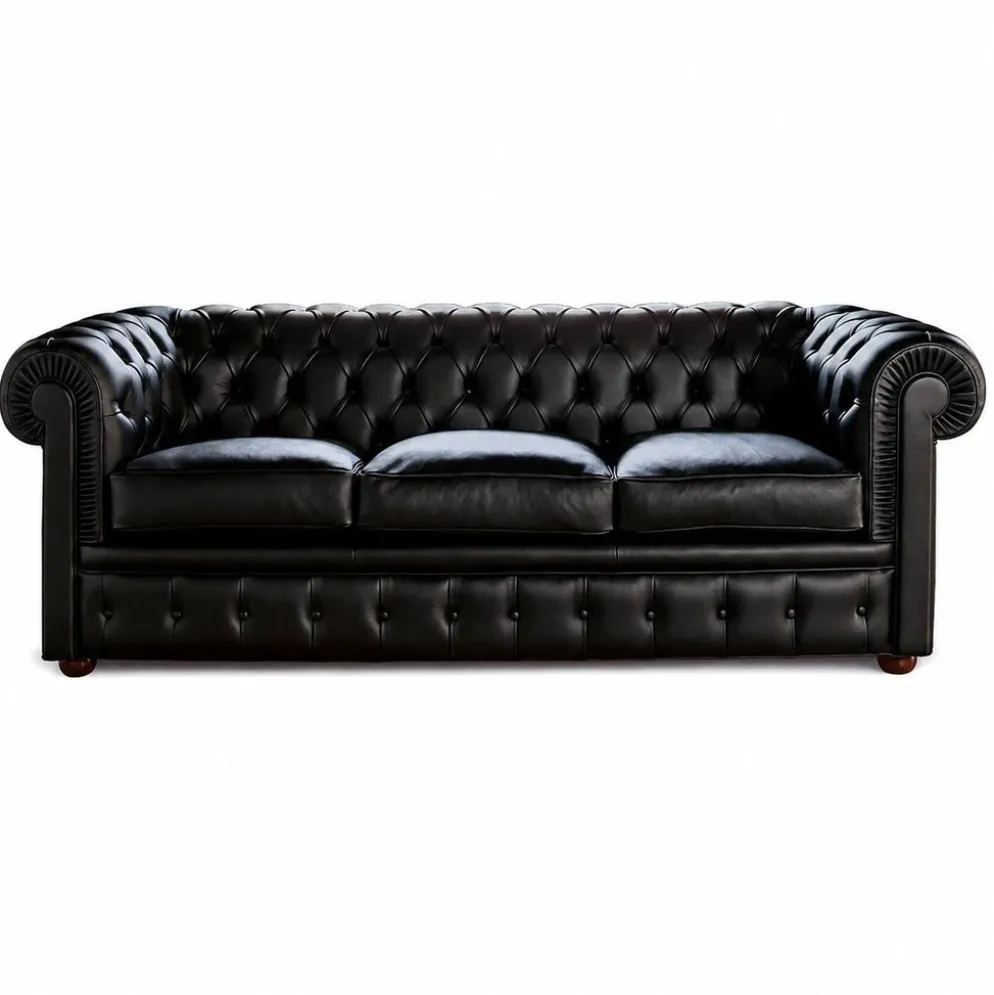 Windsor | Divano 3 posti in pelle Made in Italy