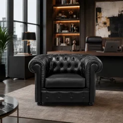 Windsor | Poltrona in pelle Made in Italy